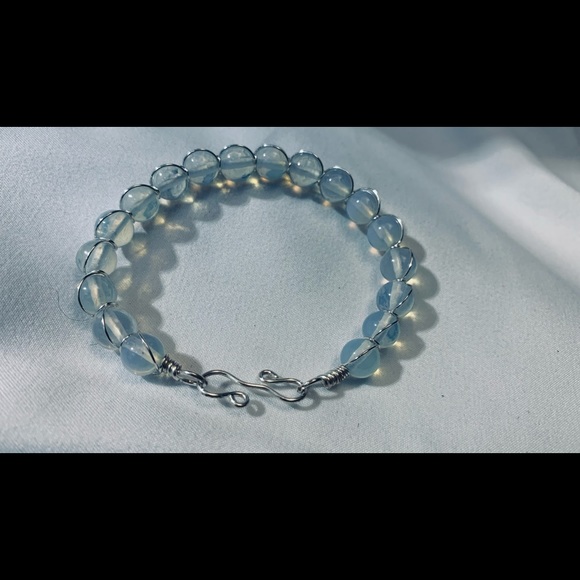 Pretty Moonstone Wire Wrapped Bracelet New NWT - Picture 3 of 5